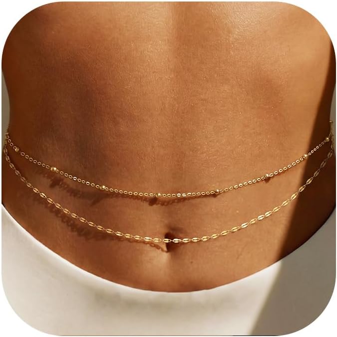 Body Jewelry By The Chain Gang - Catena da Vita Placcata Oro 14K