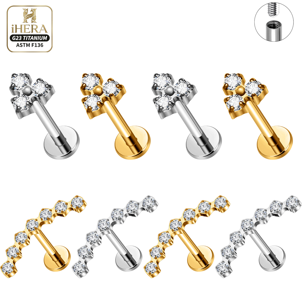 Piercing Labret in Titanio G23 - Flat Back Labret Stud recensione e prezzo