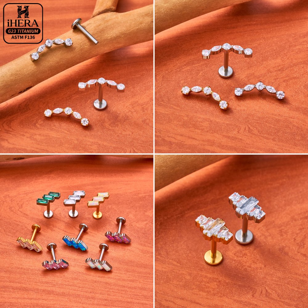 Piercing in Titanio ASTM F136  - Flat Back Labret Stud recensione e prezzo