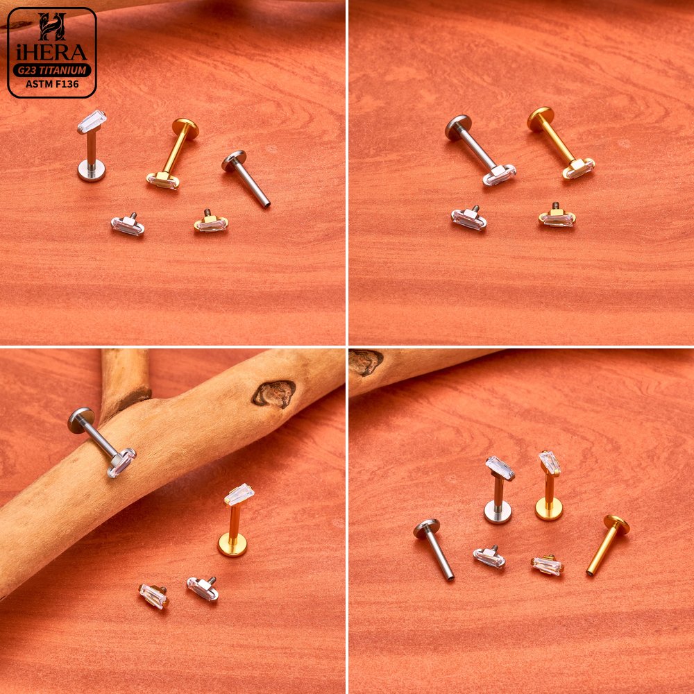Piercing in Titanio ASTM F136  - Flat Back Labret Stud recensione e prezzo