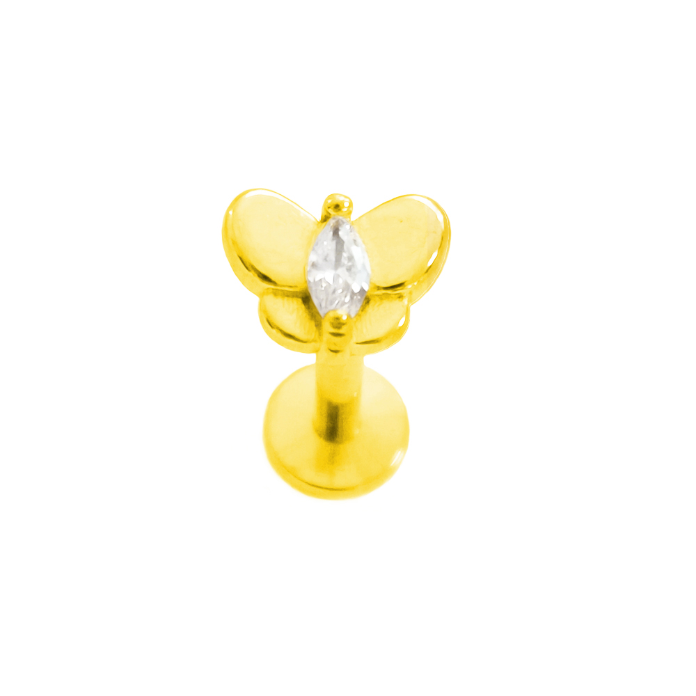 Flower Labret Piercing Butterf - Flat Back Labret Stud recensione e prezzo