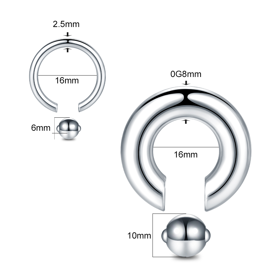 1 pz in acciaio inox grande ca - Body Jewelry Ear Gauges recensione e prezzo