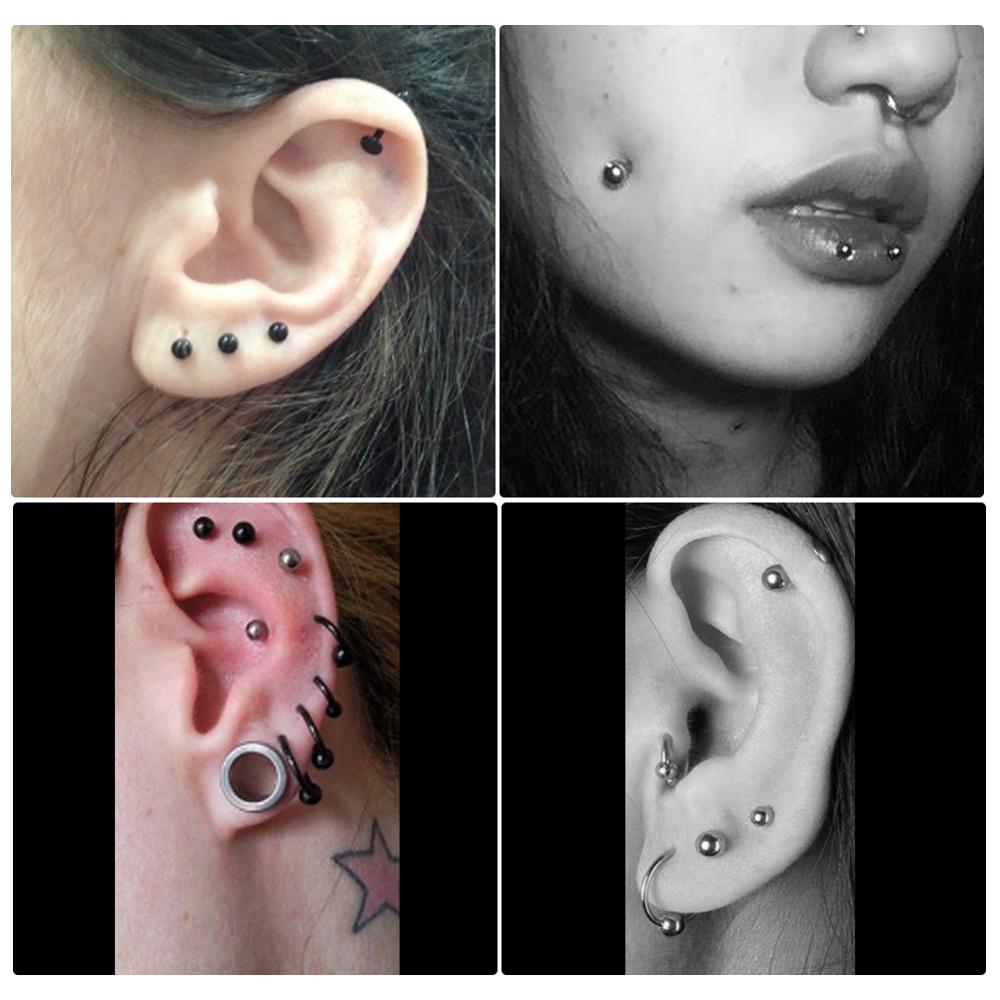 10 pz/lotto Acciaio 16G Trago  - Flat Back Labret Stud recensione e prezzo