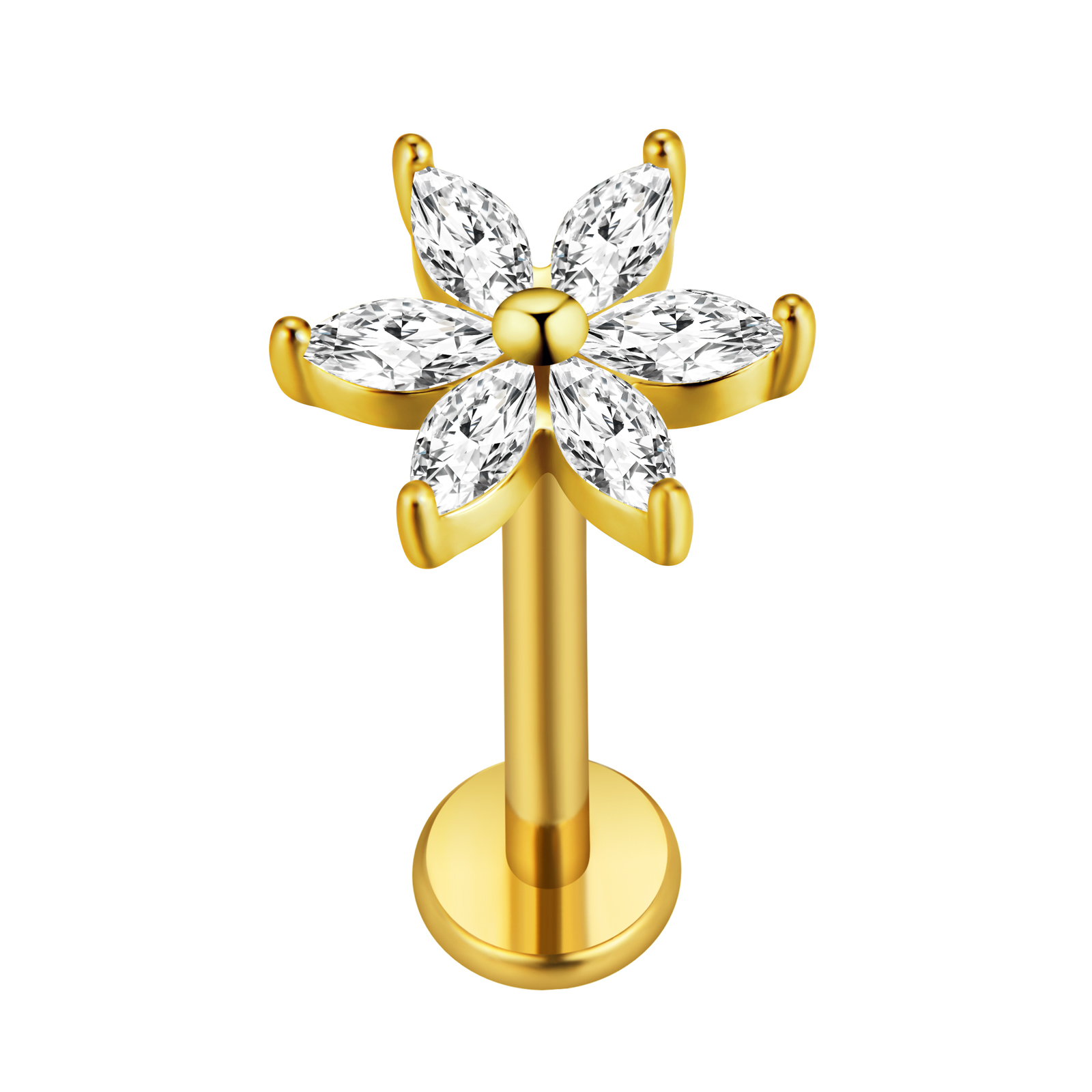 Foglia d'acero Labret Piercing - Flat Back Labret Stud recensione e prezzo