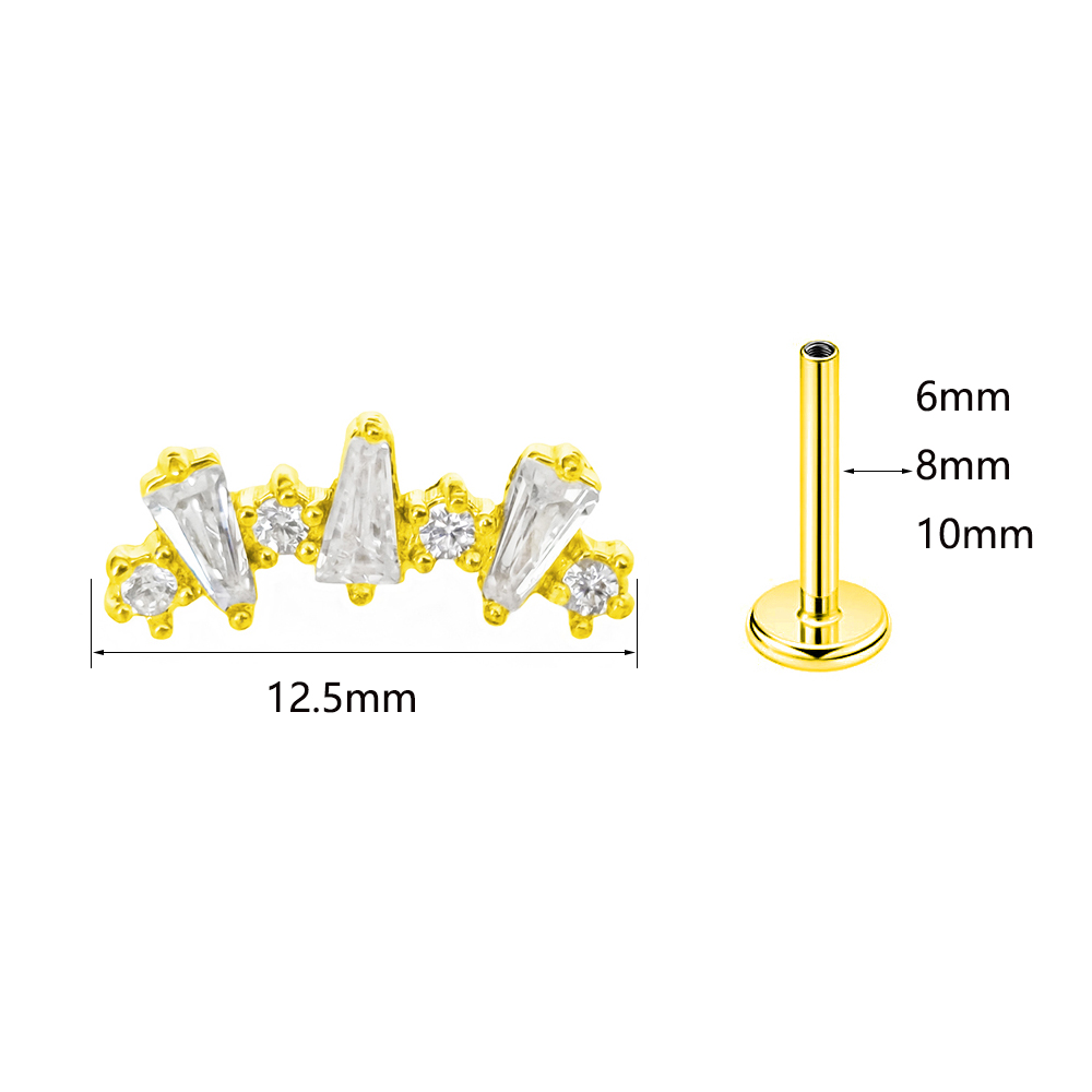 Orecchini interni filettati co - Flat Back Labret Stud recensione e prezzo