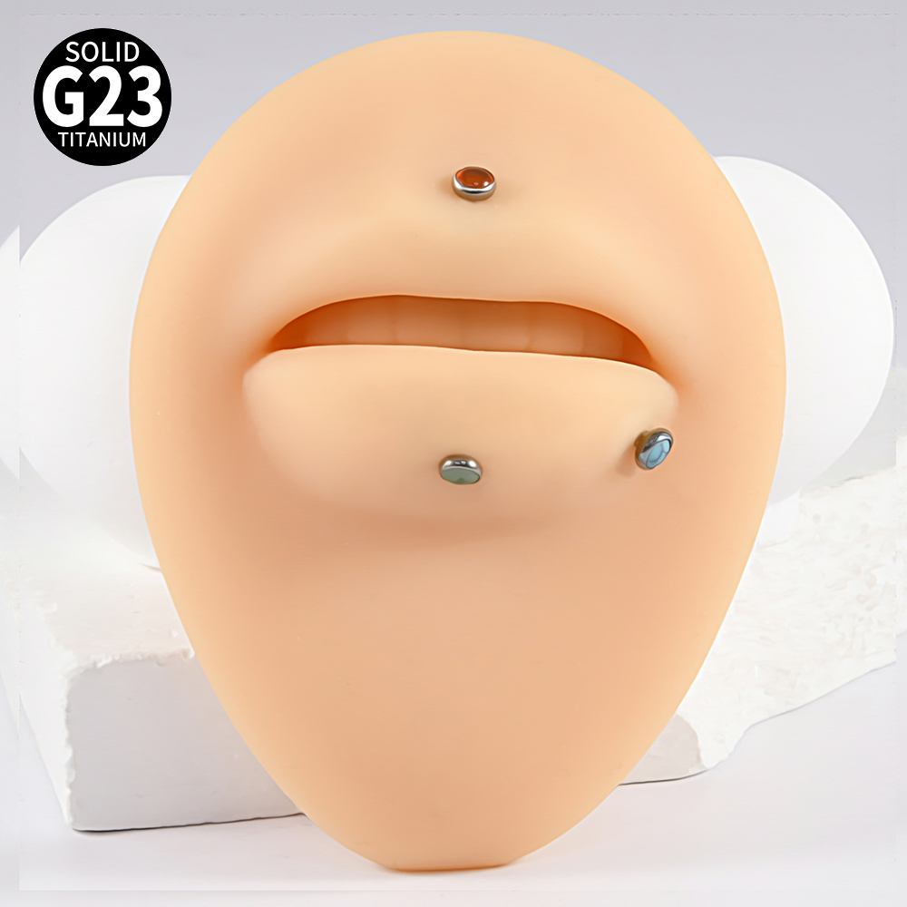 1PC 16g G23 Titanio Cristallo, - Flat Back Labret Stud recensione e prezzo