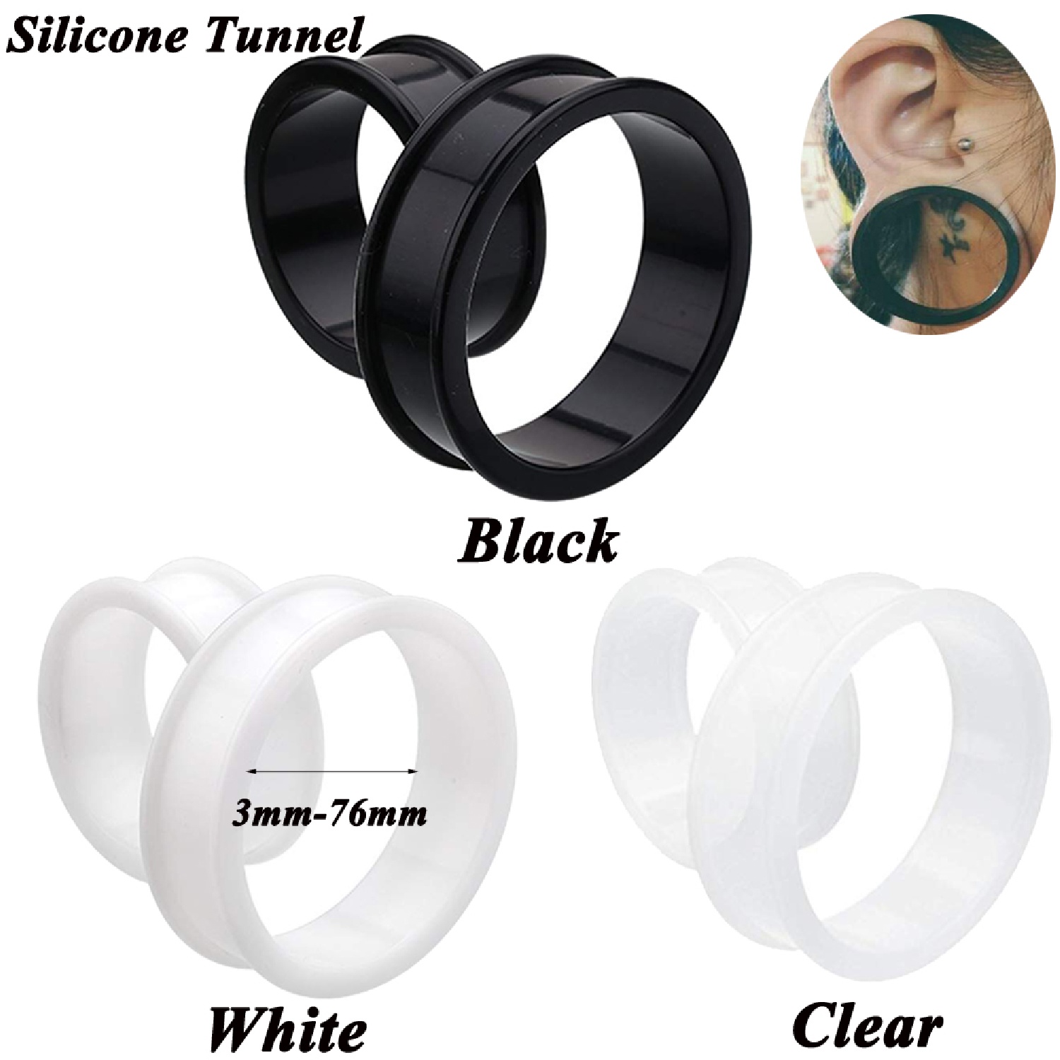 2pcs Supersize flessibile in s - Body Jewelry Ear Gauges recensione e prezzo