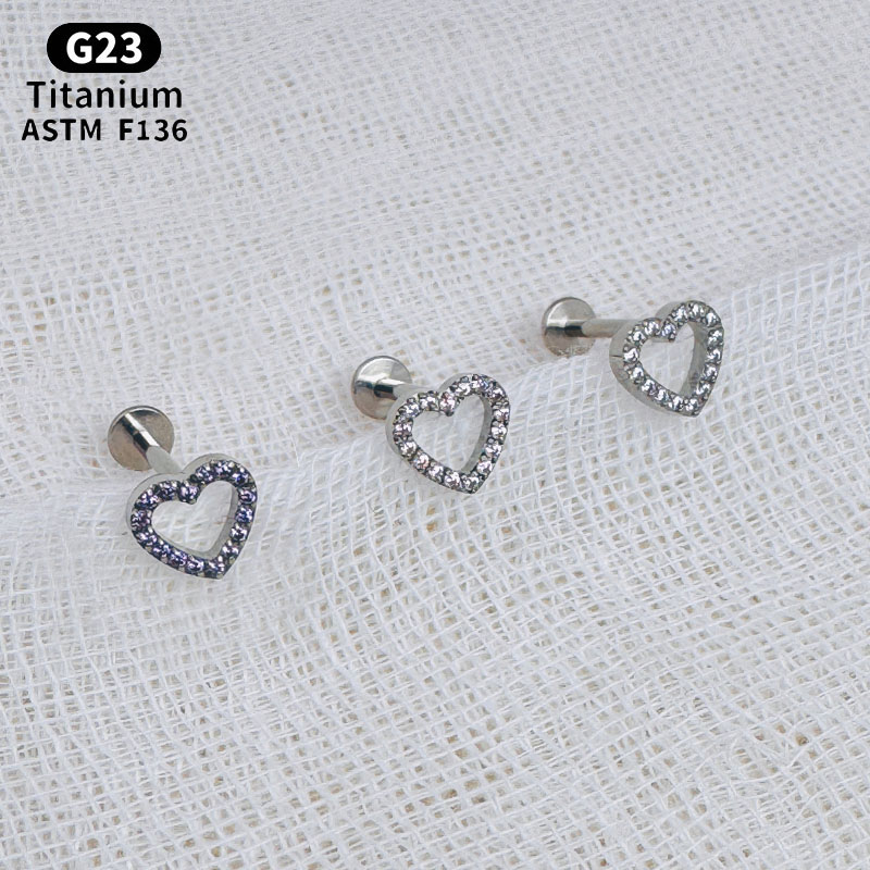 NORYAN Orecchino a cuore mini  - Flat Back Labret Stud recensione e prezzo
