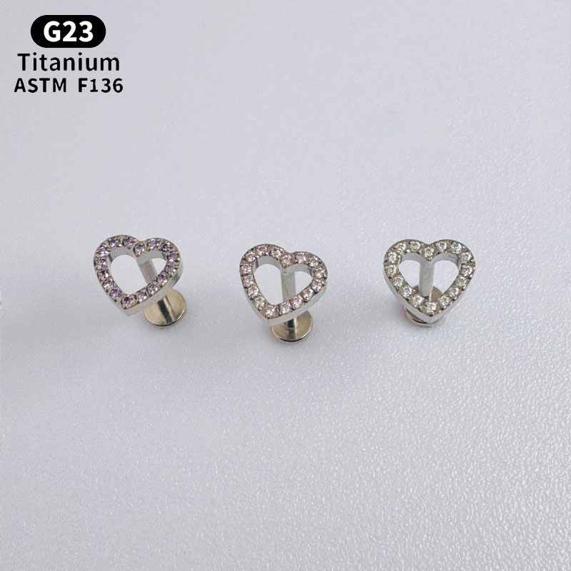 NORYAN Orecchino a cuore mini  - Flat Back Labret Stud recensione e prezzo