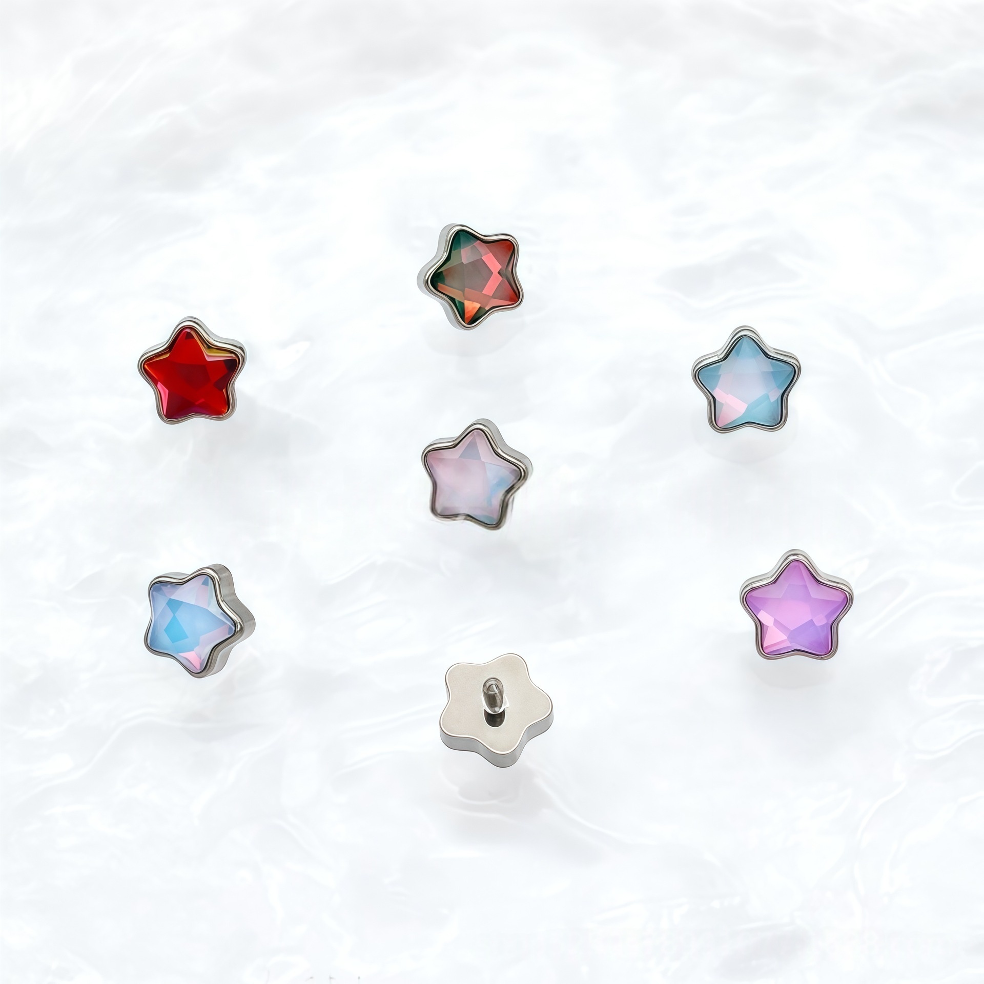 Orecchini a pentagramma in tit - Flat Back Labret Stud recensione e prezzo